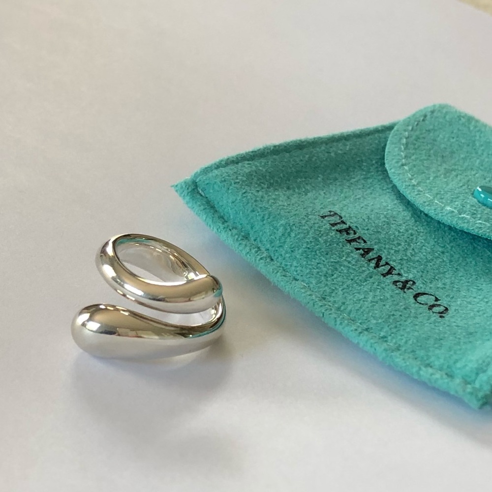 Tiffany Elsa Peretti Sterling Silver Teardrop Ring
